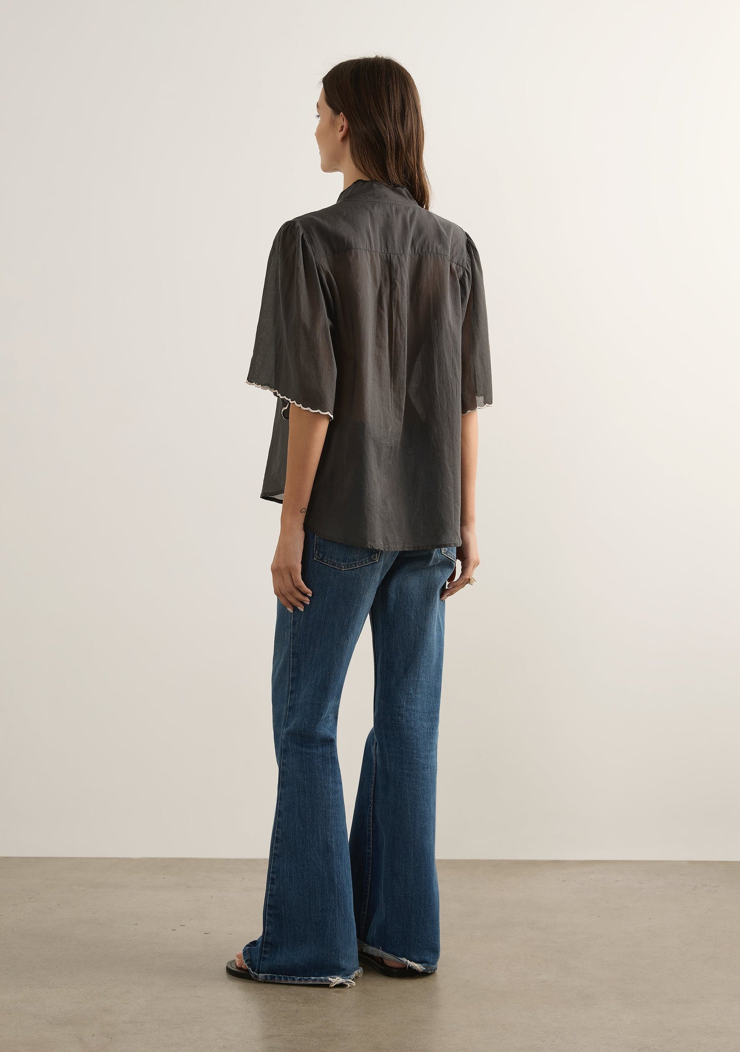 Auguste The Label Zoe Embroidered Blouse (Black)