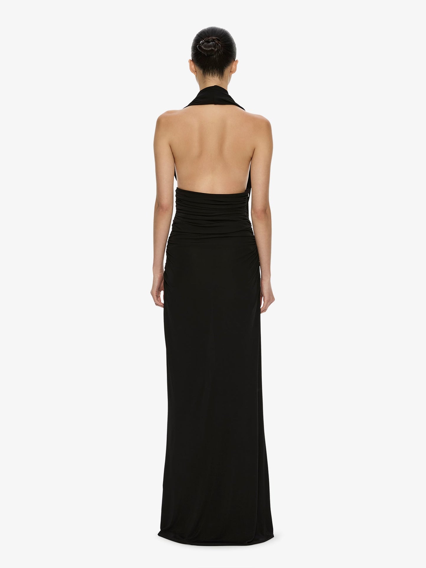 CHRISTOPHER ESBER Draped Cummerbund Jersey Dress (Black)