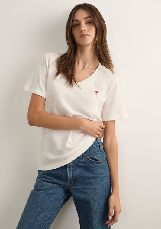Image of T-Shirts. Productname: Auguste The Label Weston Tee in White colour by brand - Auguste The Label