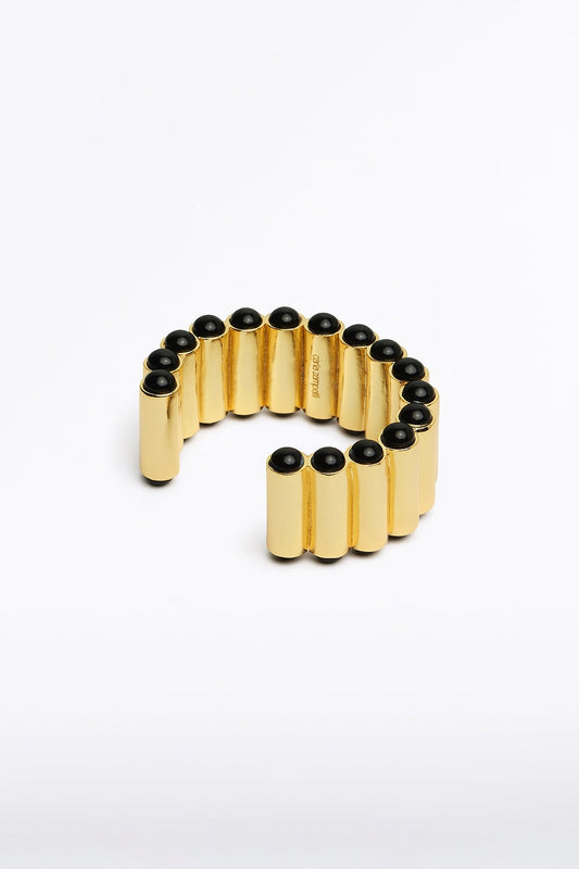 Image of Jewelry. Product name - Onyx Cilindro Cuff in Print colour by brand - Carla Zampatti