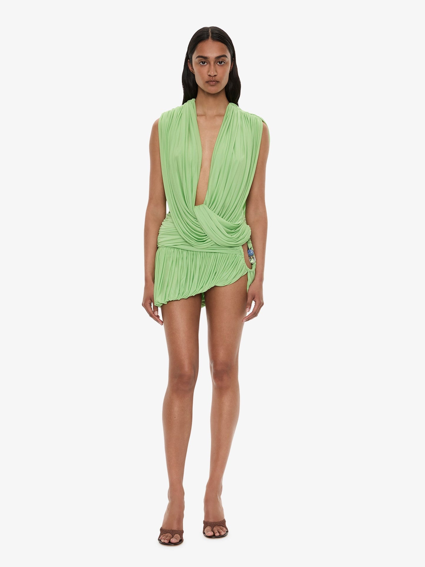 CHRISTOPHER ESBER Beach Glass Bubble Mini Skirt (Aloe)