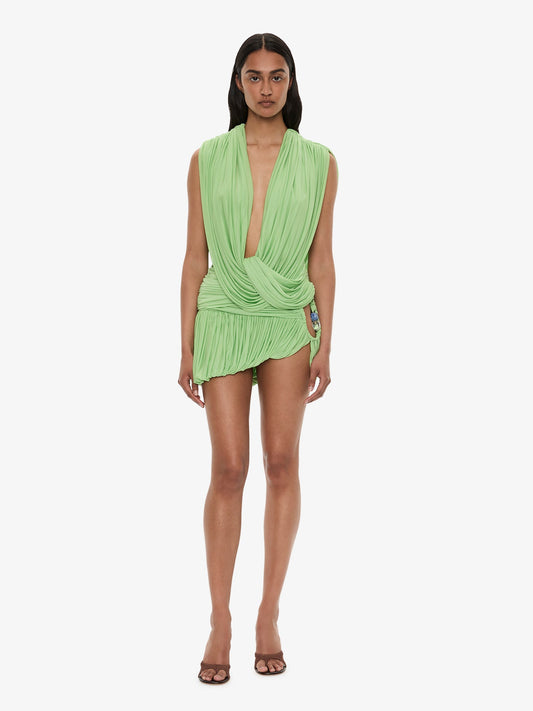 CHRISTOPHER ESBER Beach Glass Bubble Mini Skirt (Aloe)