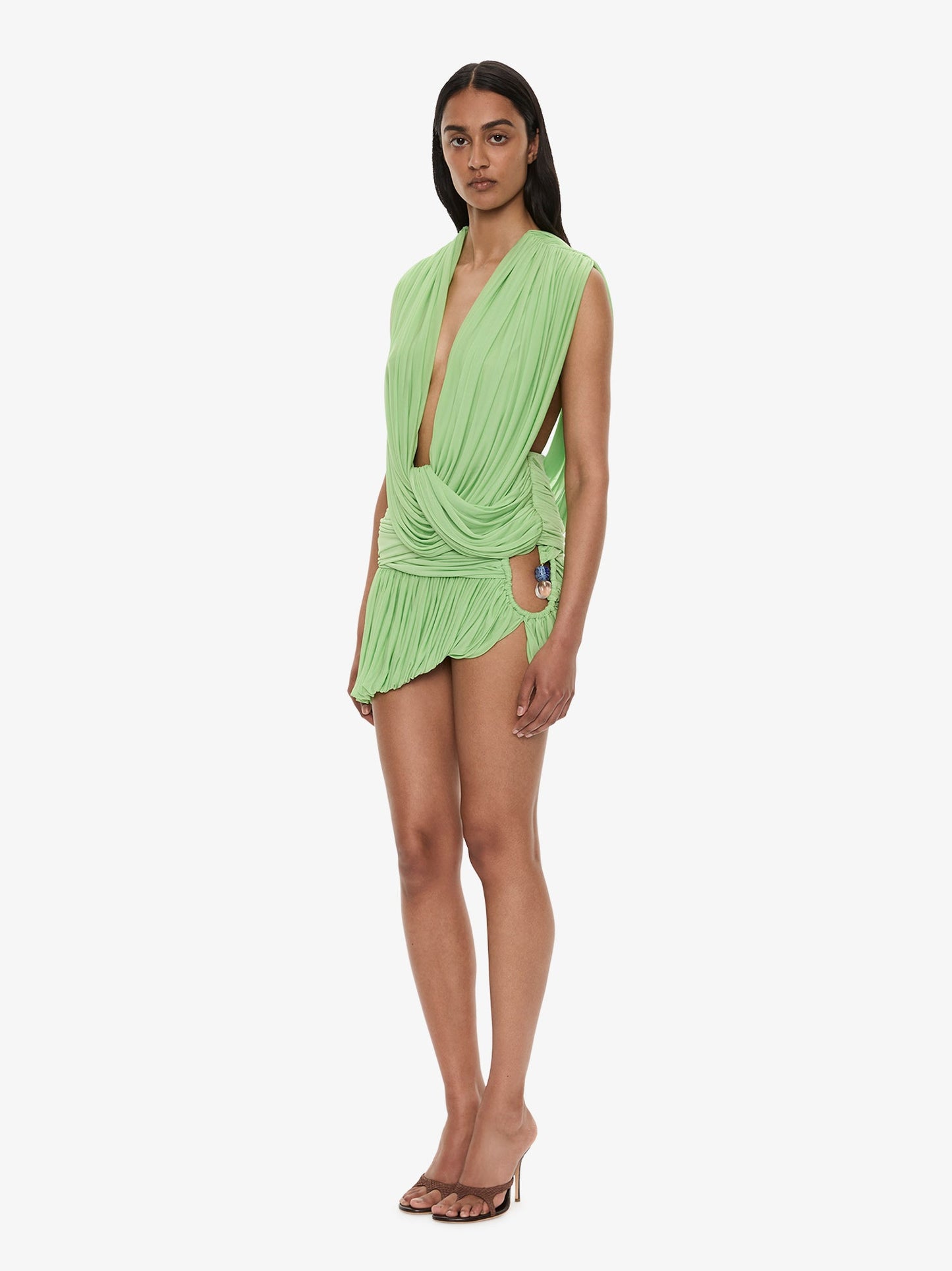 CHRISTOPHER ESBER Beach Glass Bubble Mini Skirt (Aloe)