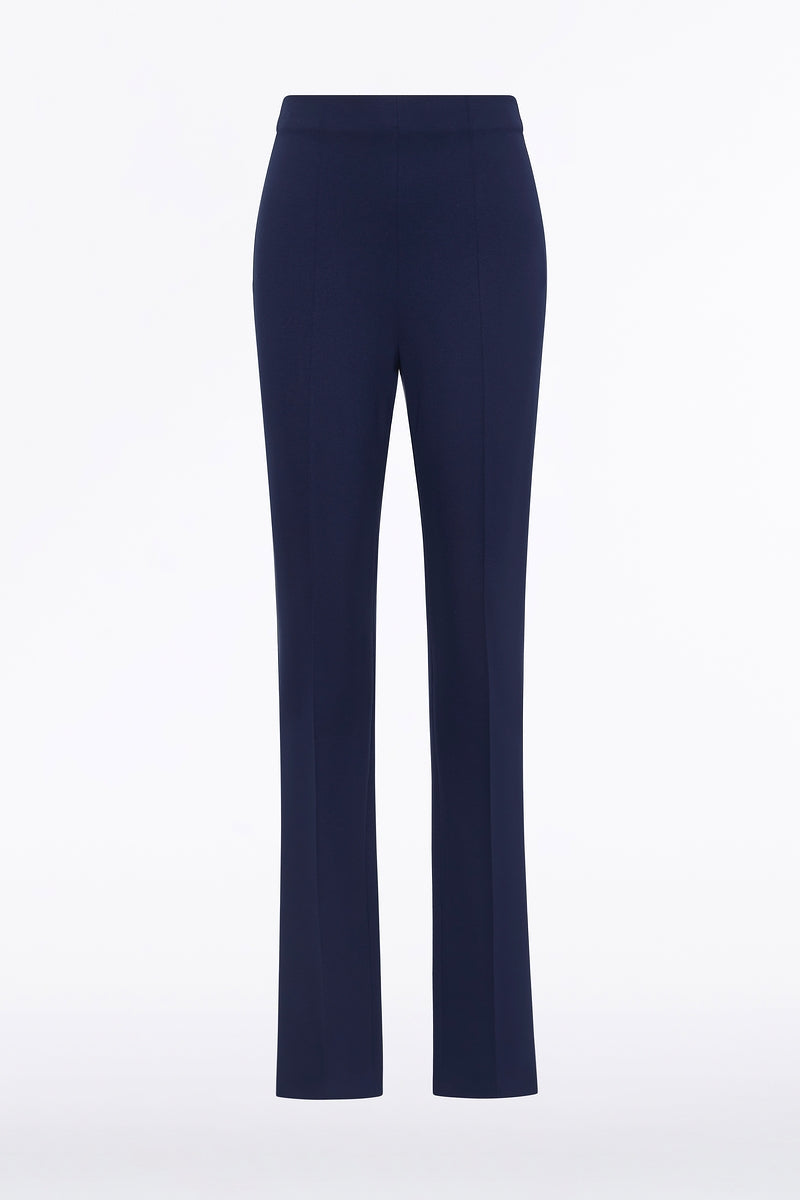 Carla Zampatti Deep Ponte Pinstitch Slim Leg Pant (Blue)