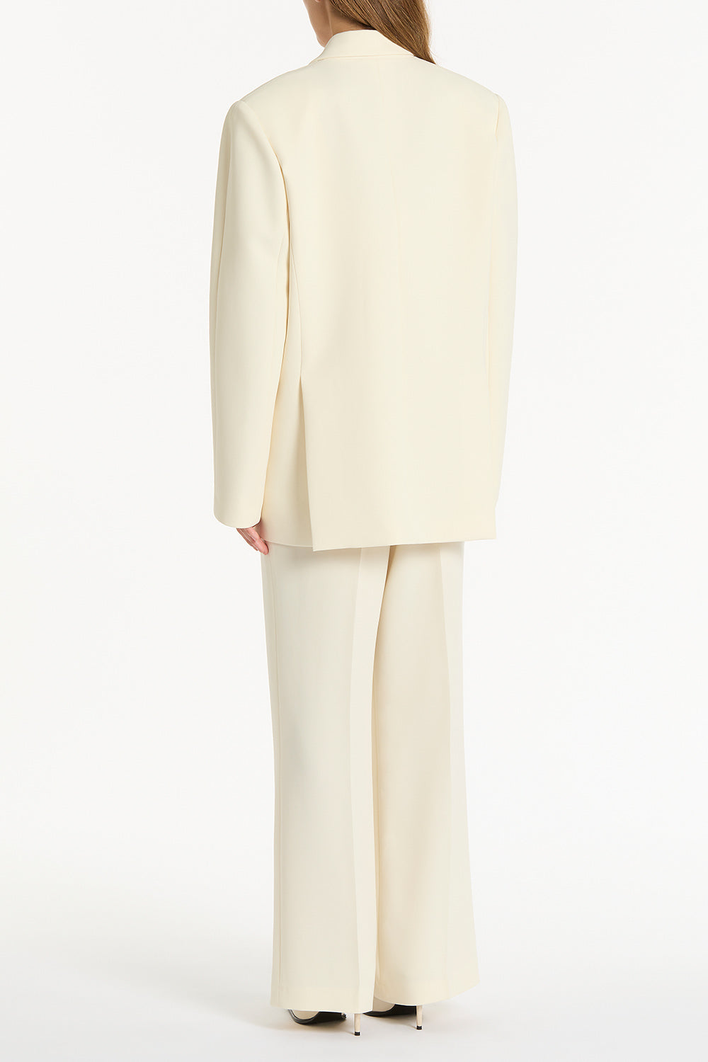 Carla Zampatti Crepe Oversized Jacket (Ivory)