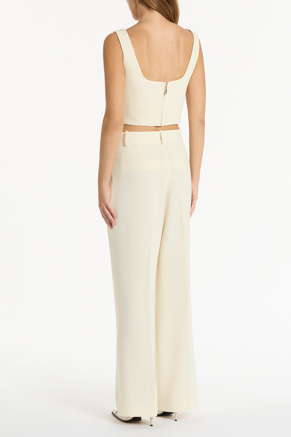Carla Zampatti Crepe Crop Top (Ivory)
