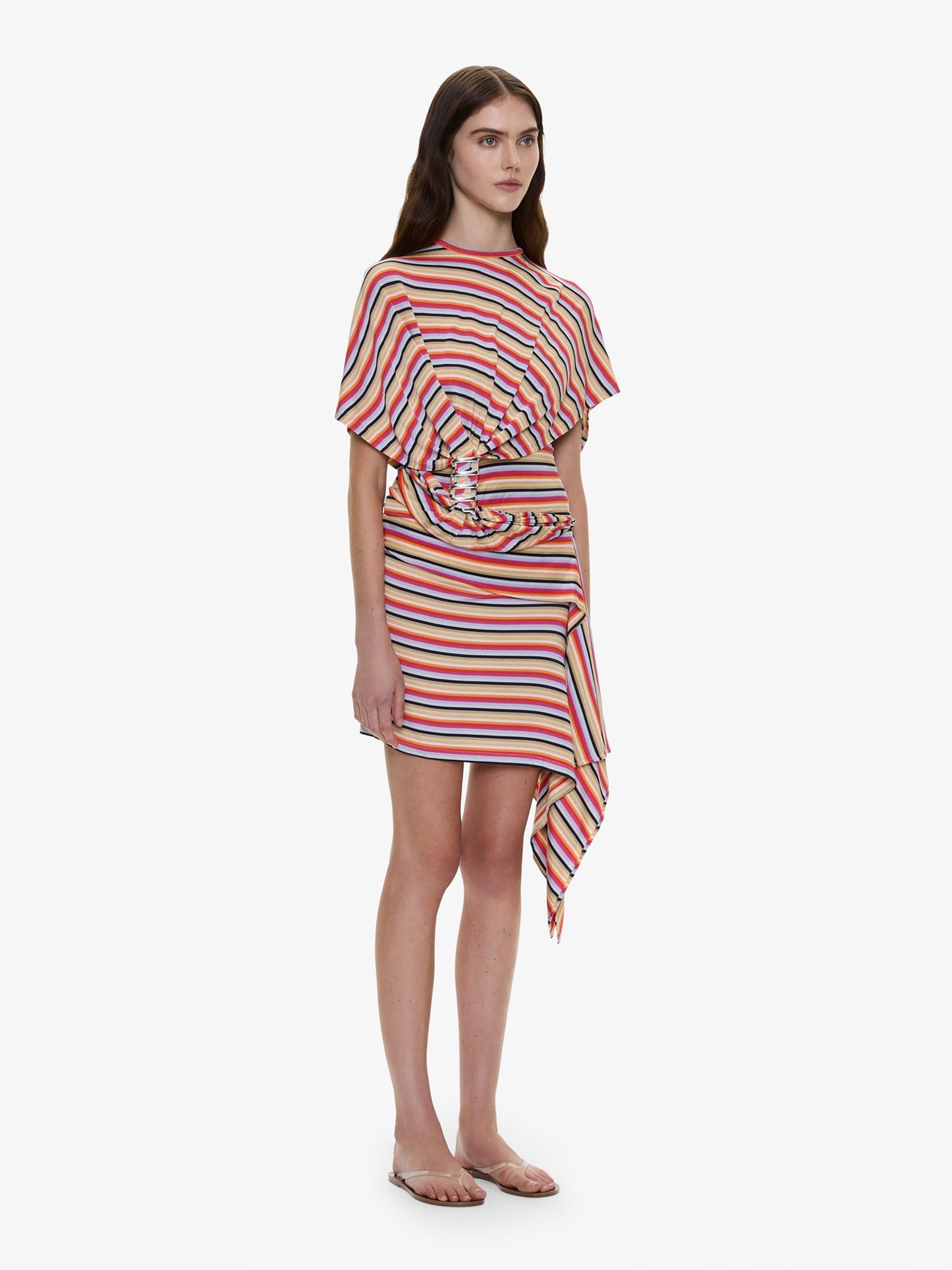 CHRISTOPHER ESBER Calypso Floating Jersey Mini Skirt (Stripe)