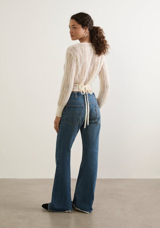 Auguste The Label Rowan Wrap Knit Cardigan (White)