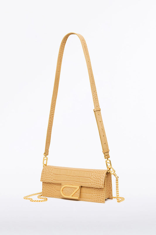 Image of Bags. Product name - Croc Tan La Borsa Bag in Print colour by brand - Carla Zampatti