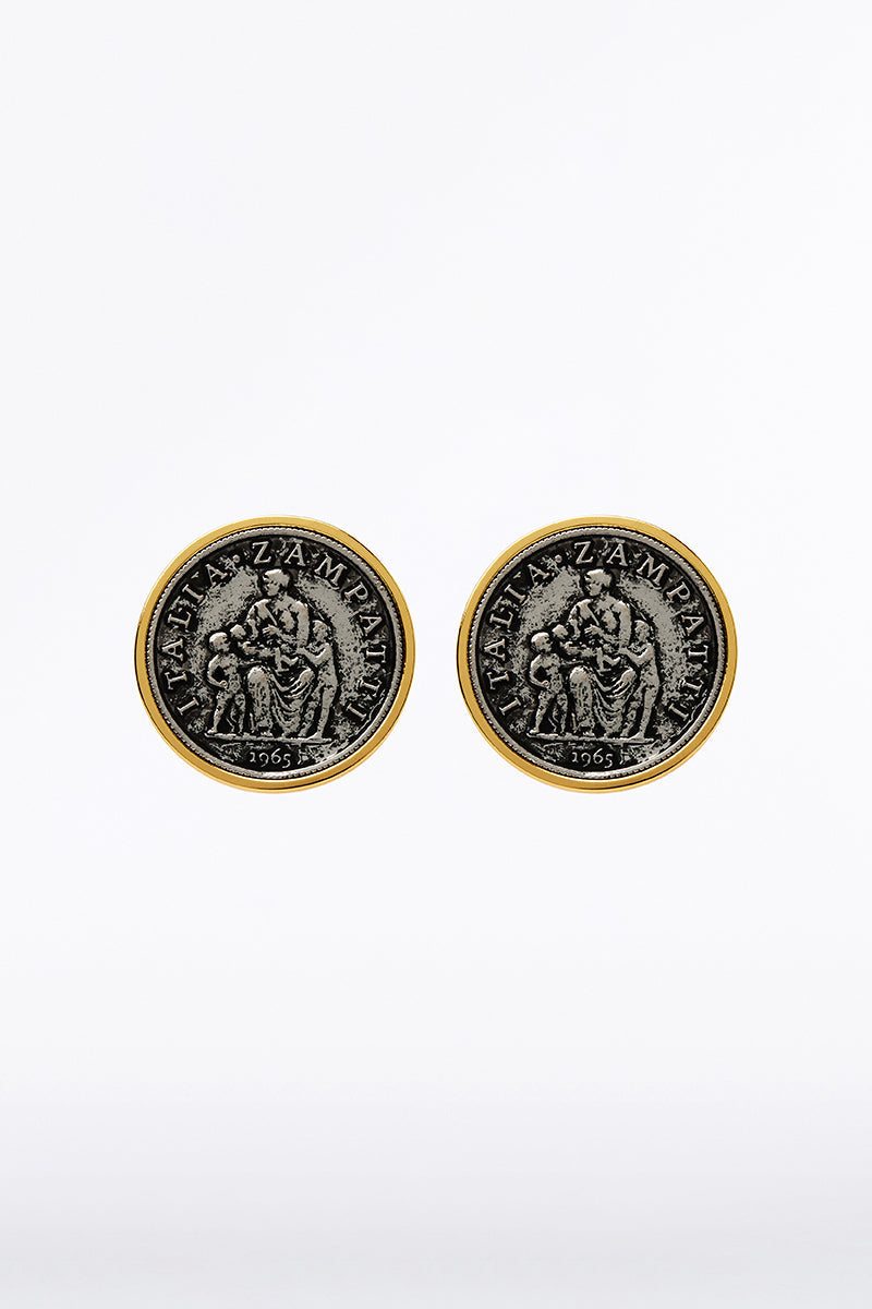 Image of Jewelry. Product name - Empress Stud Earring | 30Mm in Print colour by brand - Carla Zampatti