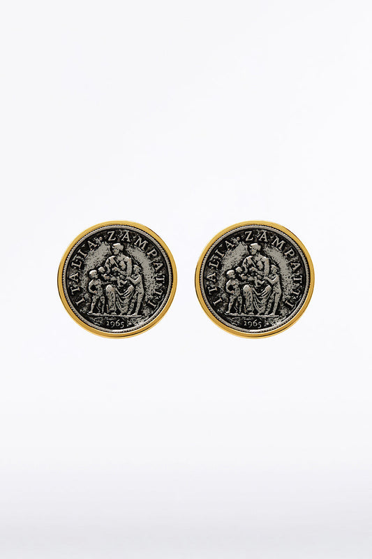 Image of Jewelry. Product name - Empress Stud Earring | 30Mm in Print colour by brand - Carla Zampatti