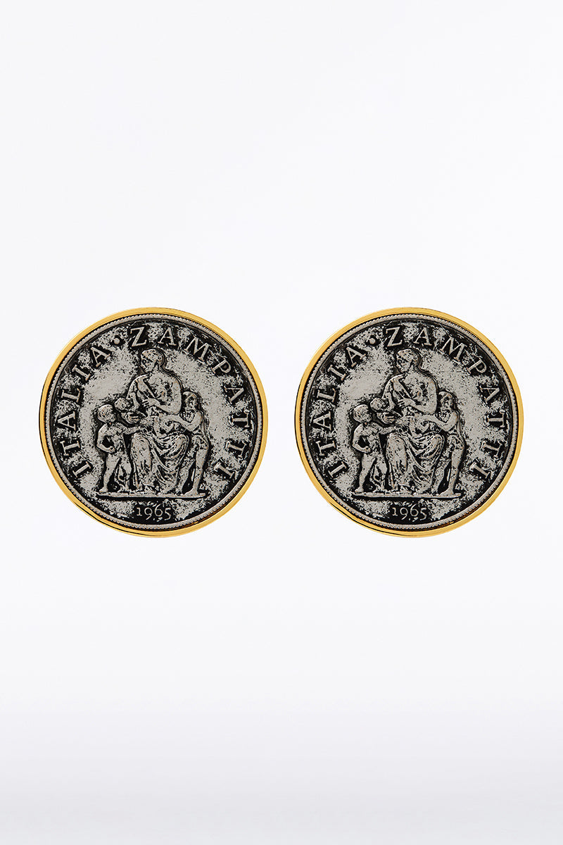 Image of Jewelry. Product name - Empress Stud Earring | 50Mm in Print colour by brand - Carla Zampatti