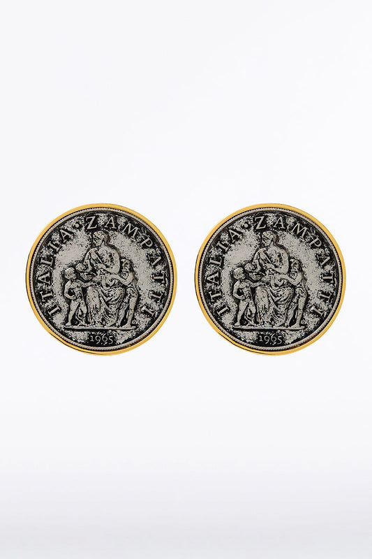 Image of Jewelry. Product name - Empress Stud Earring | 50Mm in Print colour by brand - Carla Zampatti