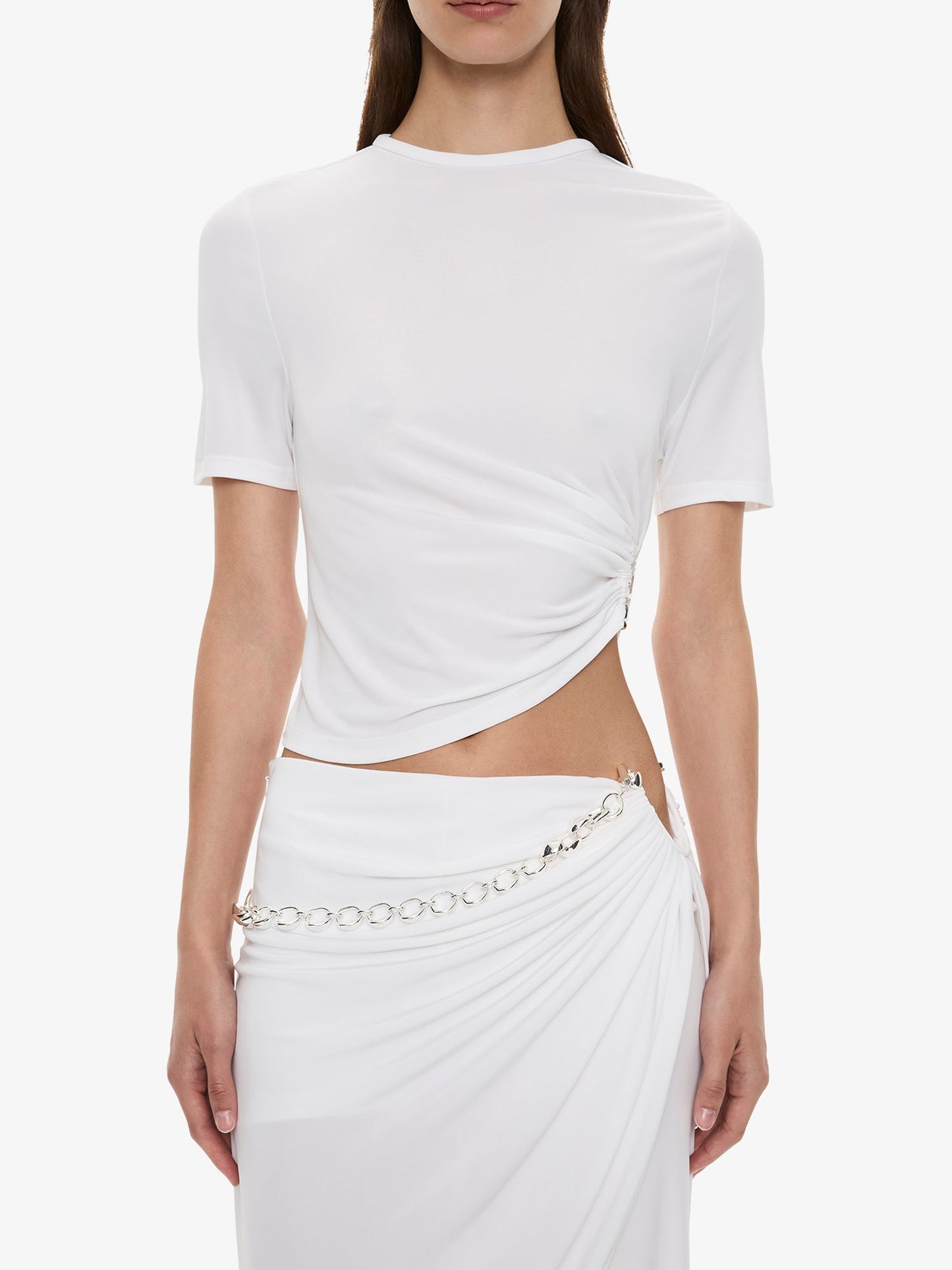 CHRISTOPHER ESBER Crystal Cable Chain Draped Skirt (Trouser)