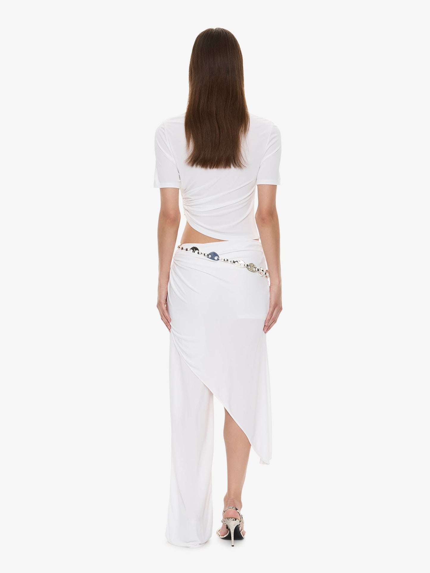 CHRISTOPHER ESBER Crystal Cable Chain Draped Skirt (Trouser)