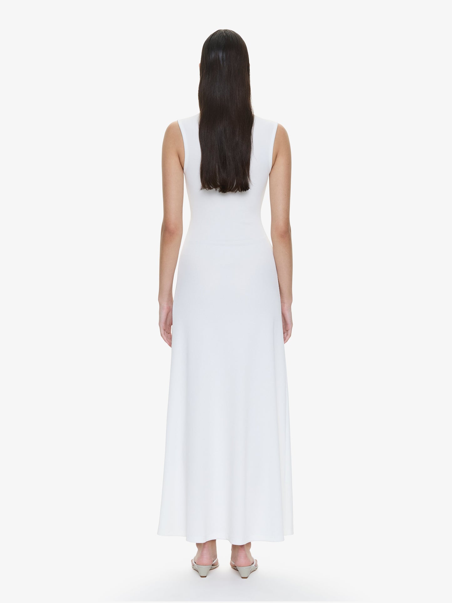 CHRISTOPHER ESBER Hiero Crystal Disconnect Tank Dress (White)