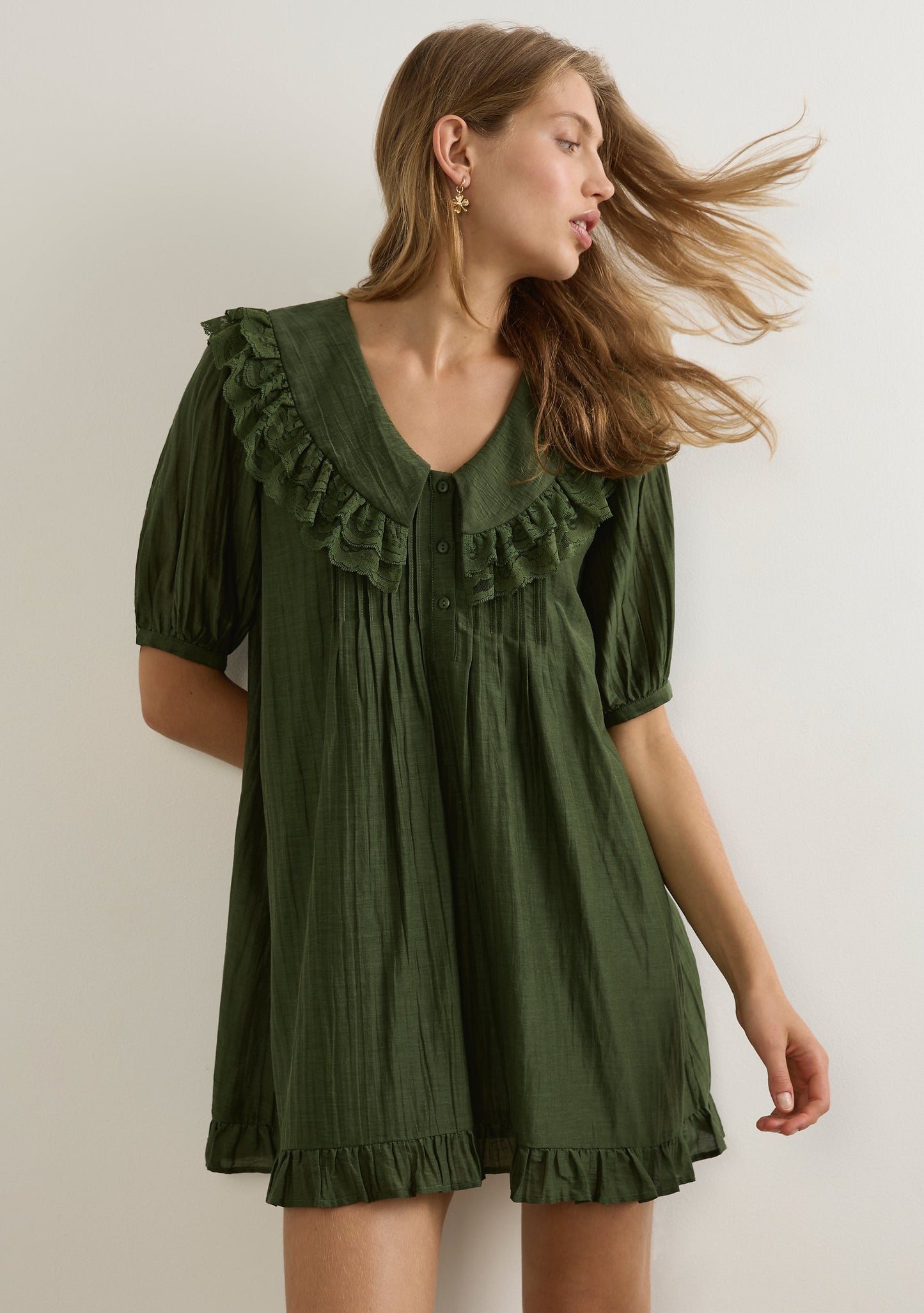 Auguste The Label Otis Mini Dress (Green)