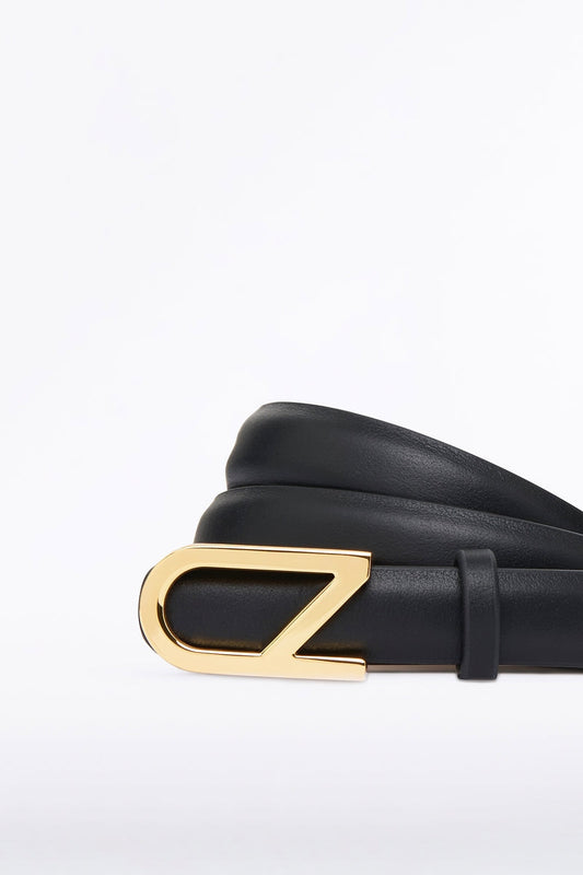 Carla Zampatti Cz Thin Logo Belt (Black)