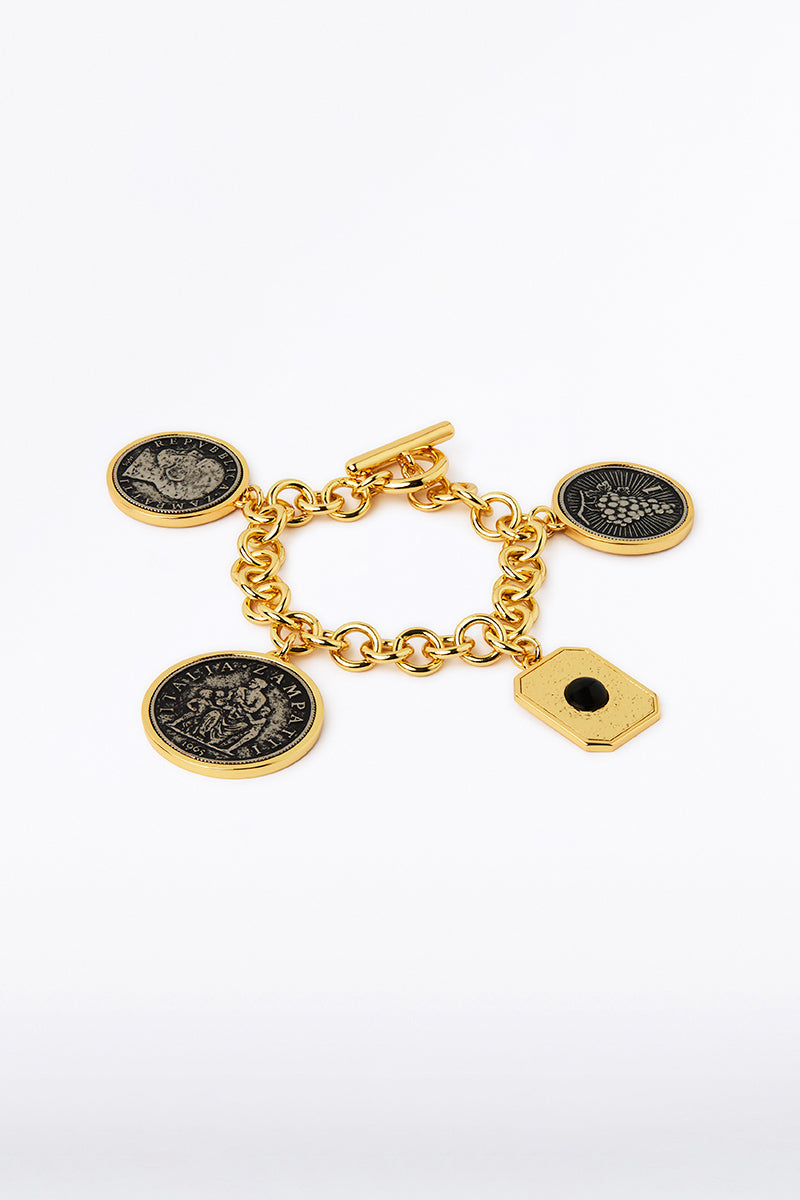 Image of Jewelry. Product name - Mixed Charm Bracelet in Print colour by brand - Carla Zampatti