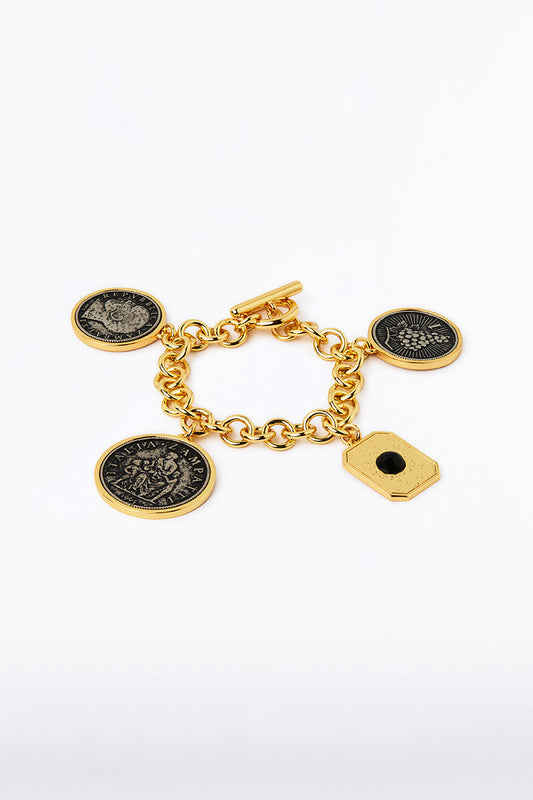 Image of Jewelry. Product name - Mixed Charm Bracelet in Print colour by brand - Carla Zampatti