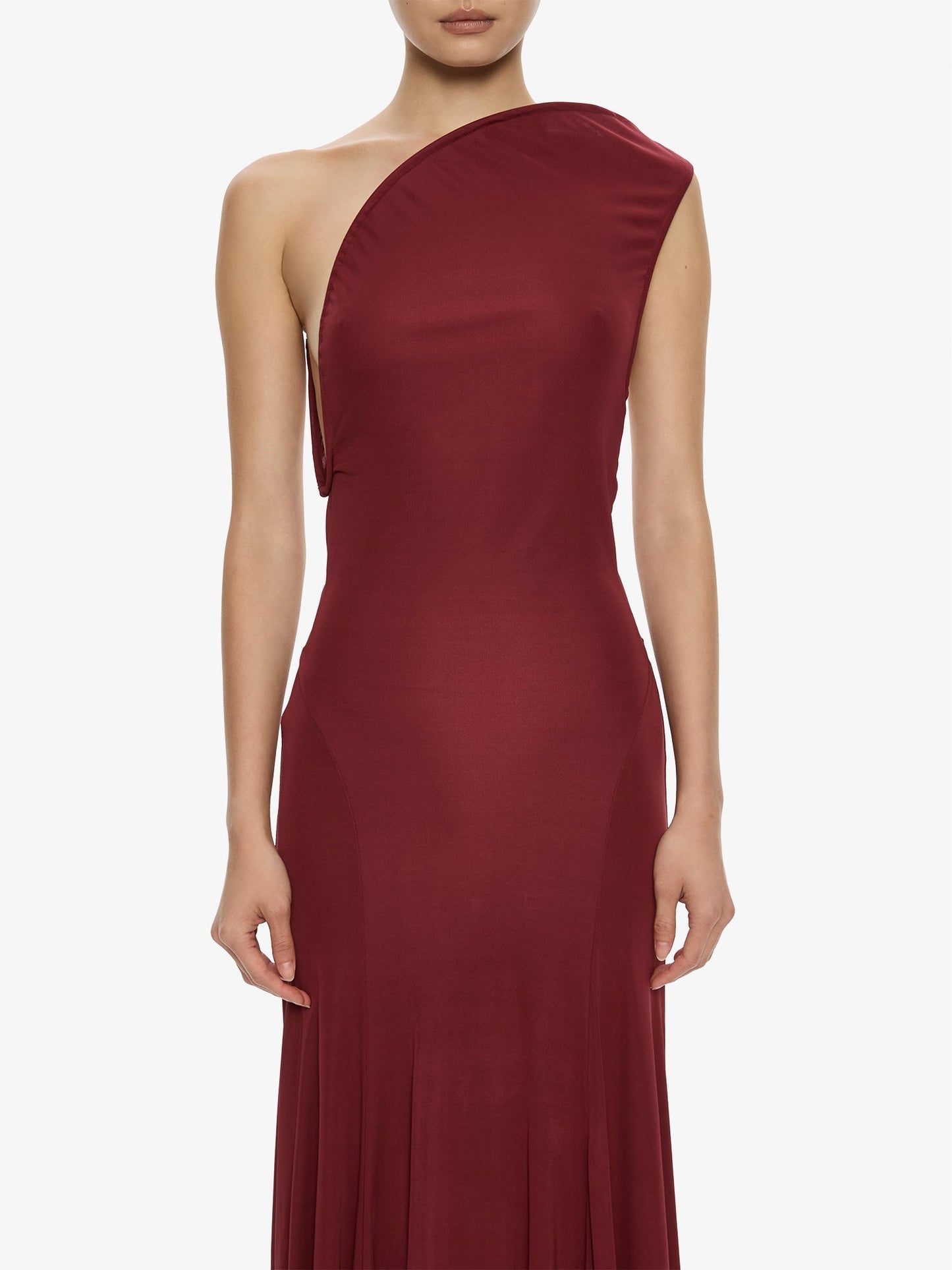CHRISTOPHER ESBER Concave Wired Gown (Wine)