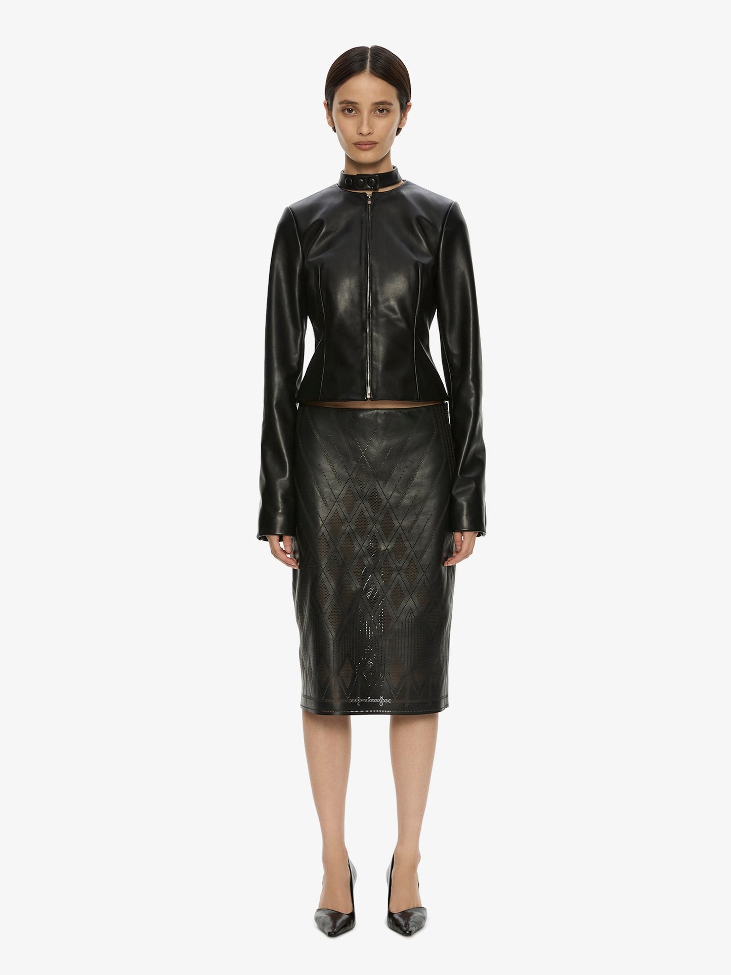 CHRISTOPHER ESBER Richie Leather Jacket (Black)