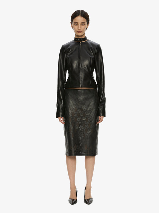 CHRISTOPHER ESBER Richie Leather Jacket (Black)