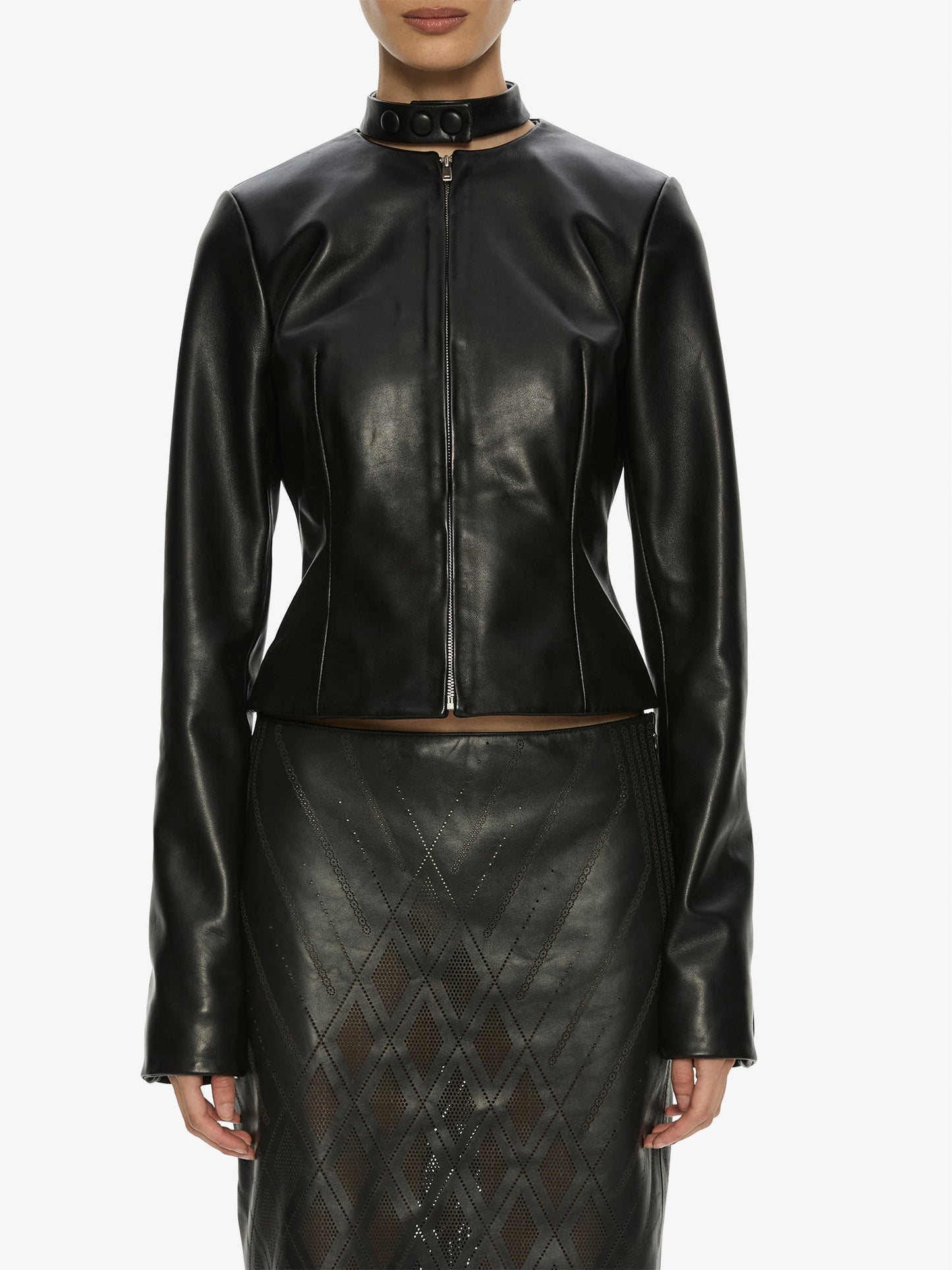 CHRISTOPHER ESBER Richie Leather Jacket (Black)