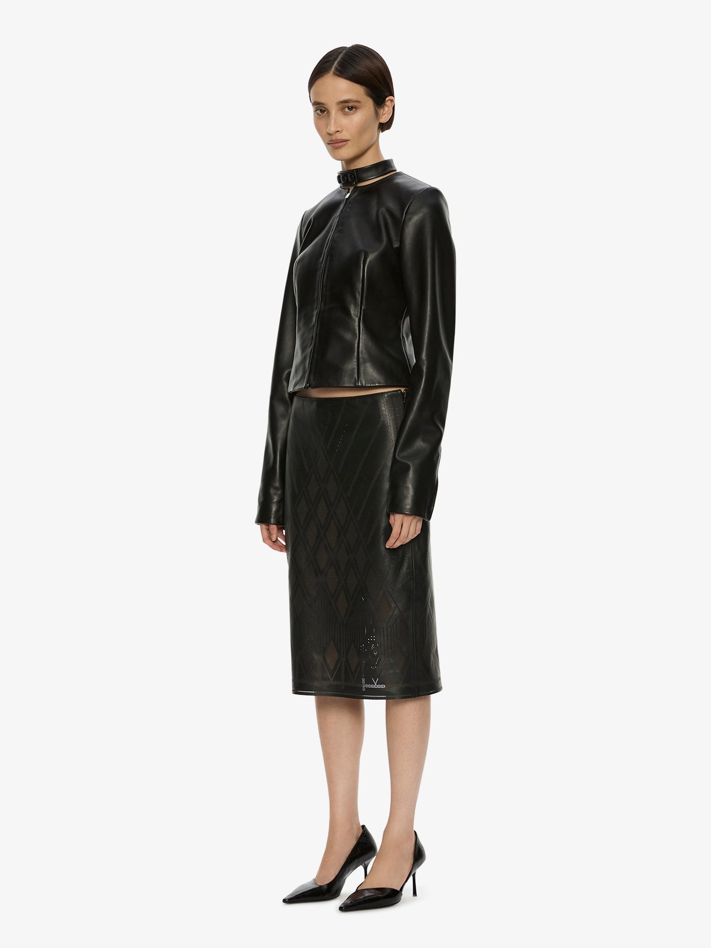 CHRISTOPHER ESBER Richie Leather Jacket (Black)