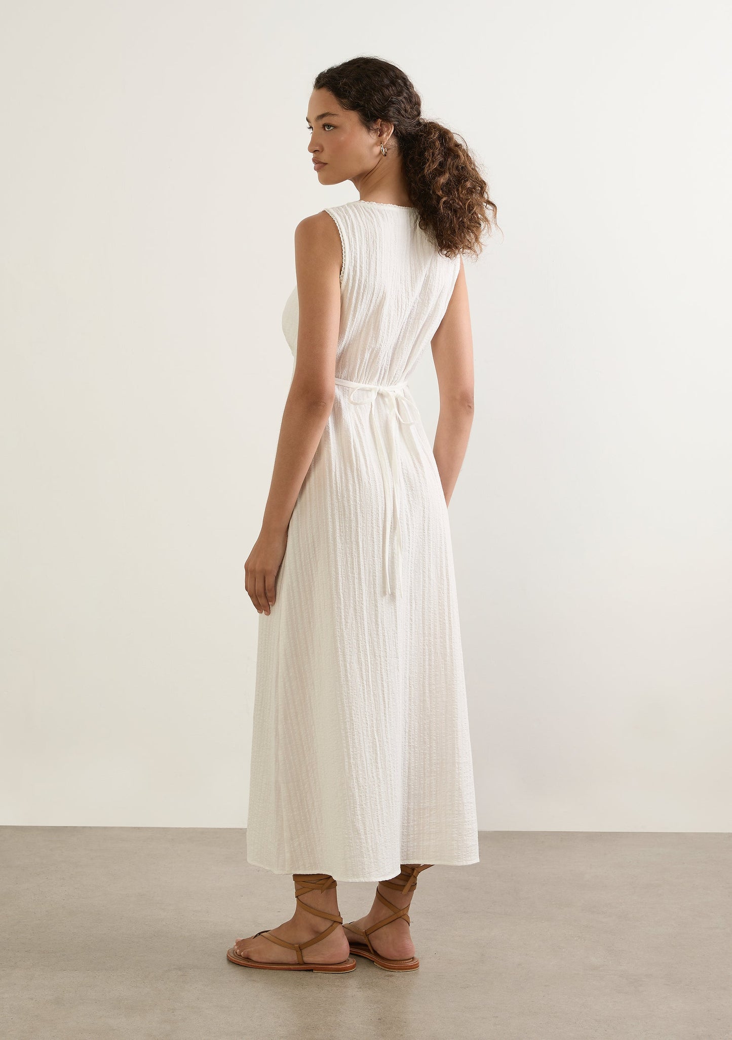 Auguste The Label River Midi Dress (White)