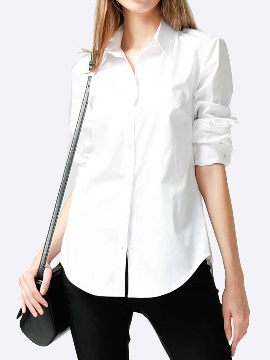SACHA DRAKE STRETCH COTTON CLASSIC SHIRT (White)