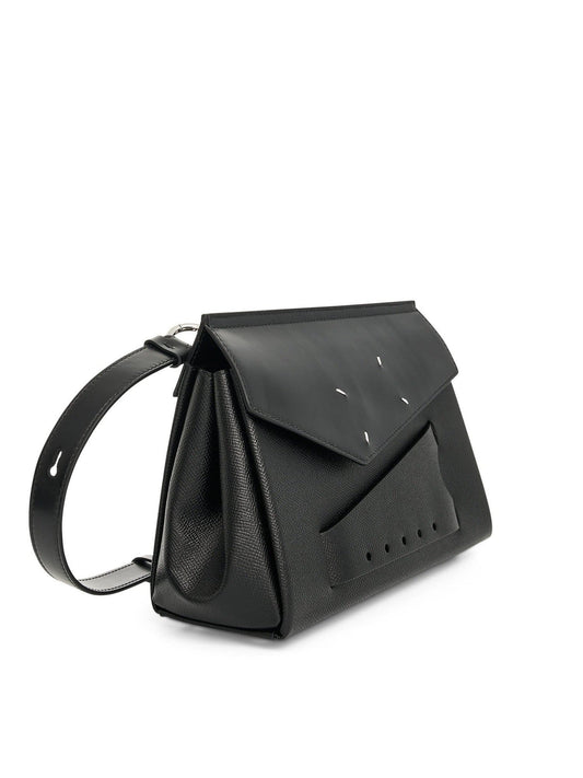 MAISON MARGIELA Snatched Leather Tote Bag (Black)