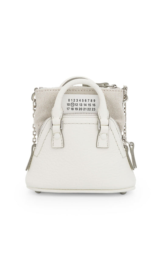 Image of Bags. Productname: MAISON MARGIELA Baby 5AC Leather Bag in WHITE colour by brand - MAISON MARGIELA