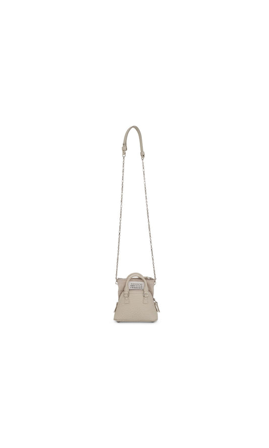 MAISON MARGIELA Baby 5AC Leather Bag (Grey)
