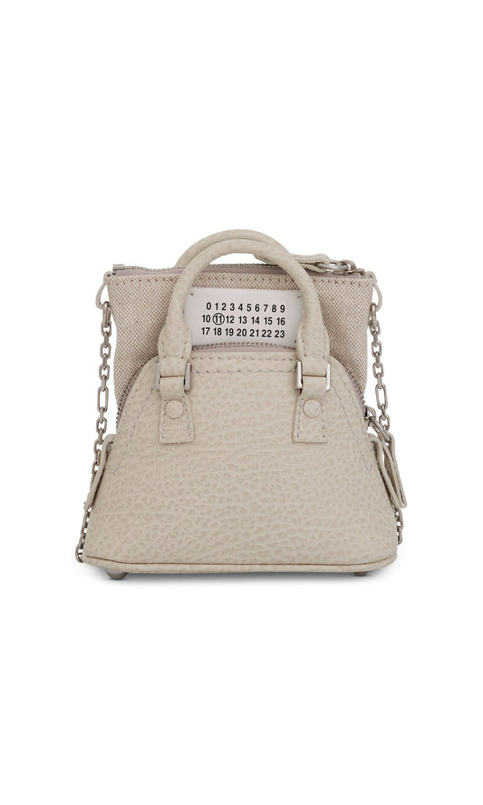 Image of Bags. Productname: MAISON MARGIELA Baby 5AC Leather Bag in Grey colour by brand - MAISON MARGIELA