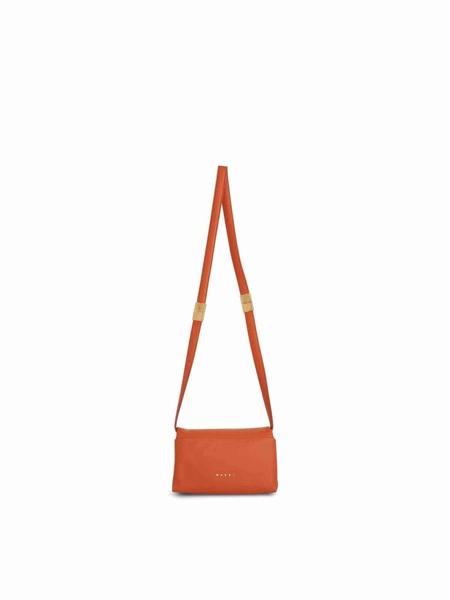 MARNI Prisma Small Leather Bag (Orange)
