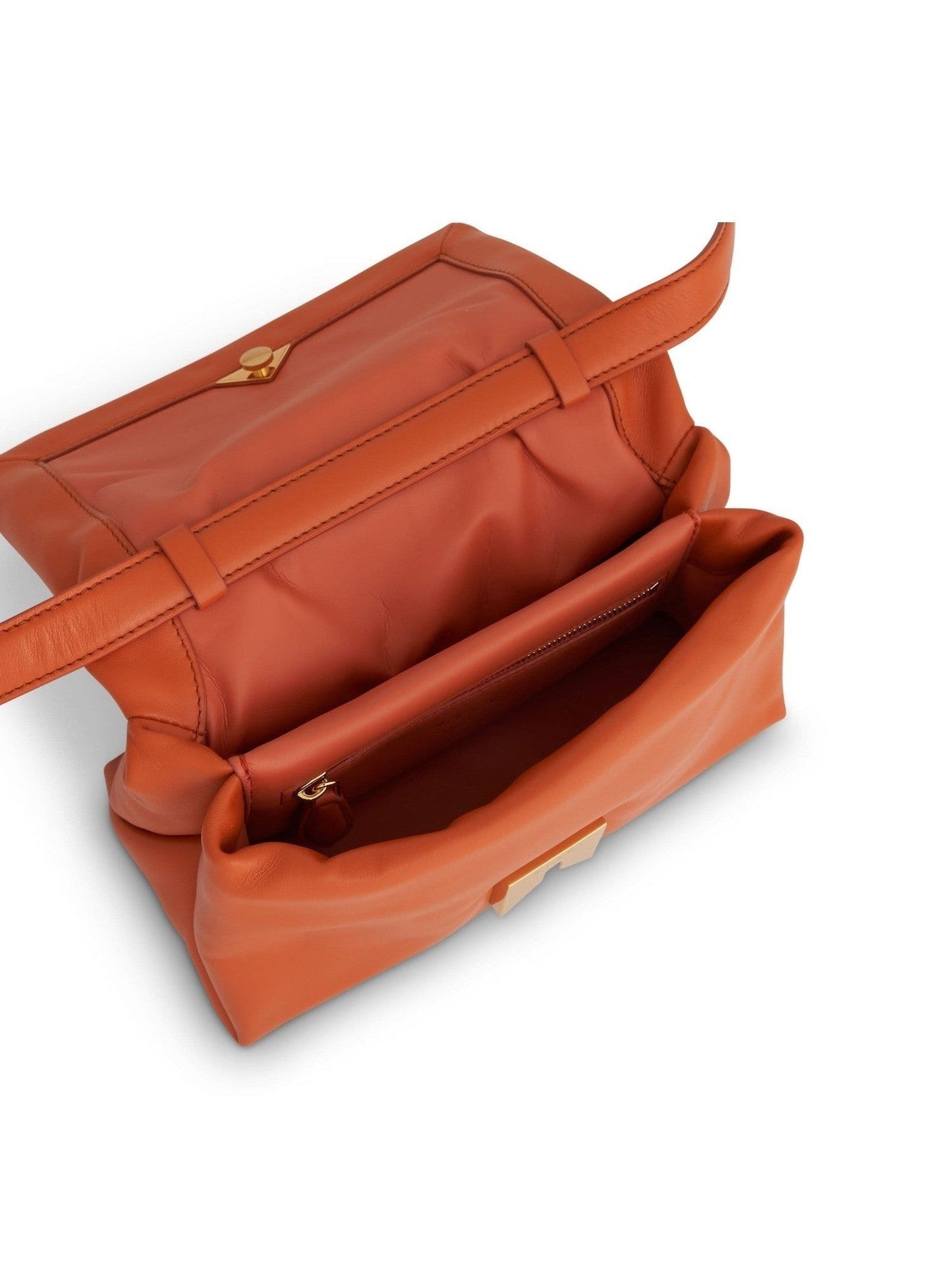 MARNI Prisma Small Leather Bag (Orange)