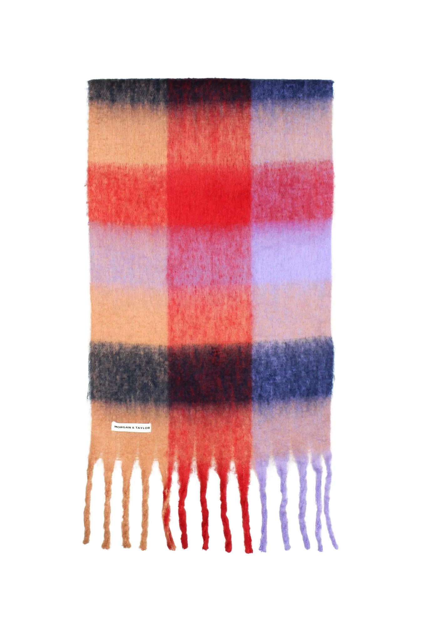 Betty Basics Emma Chunky Check Scarf (Peach)