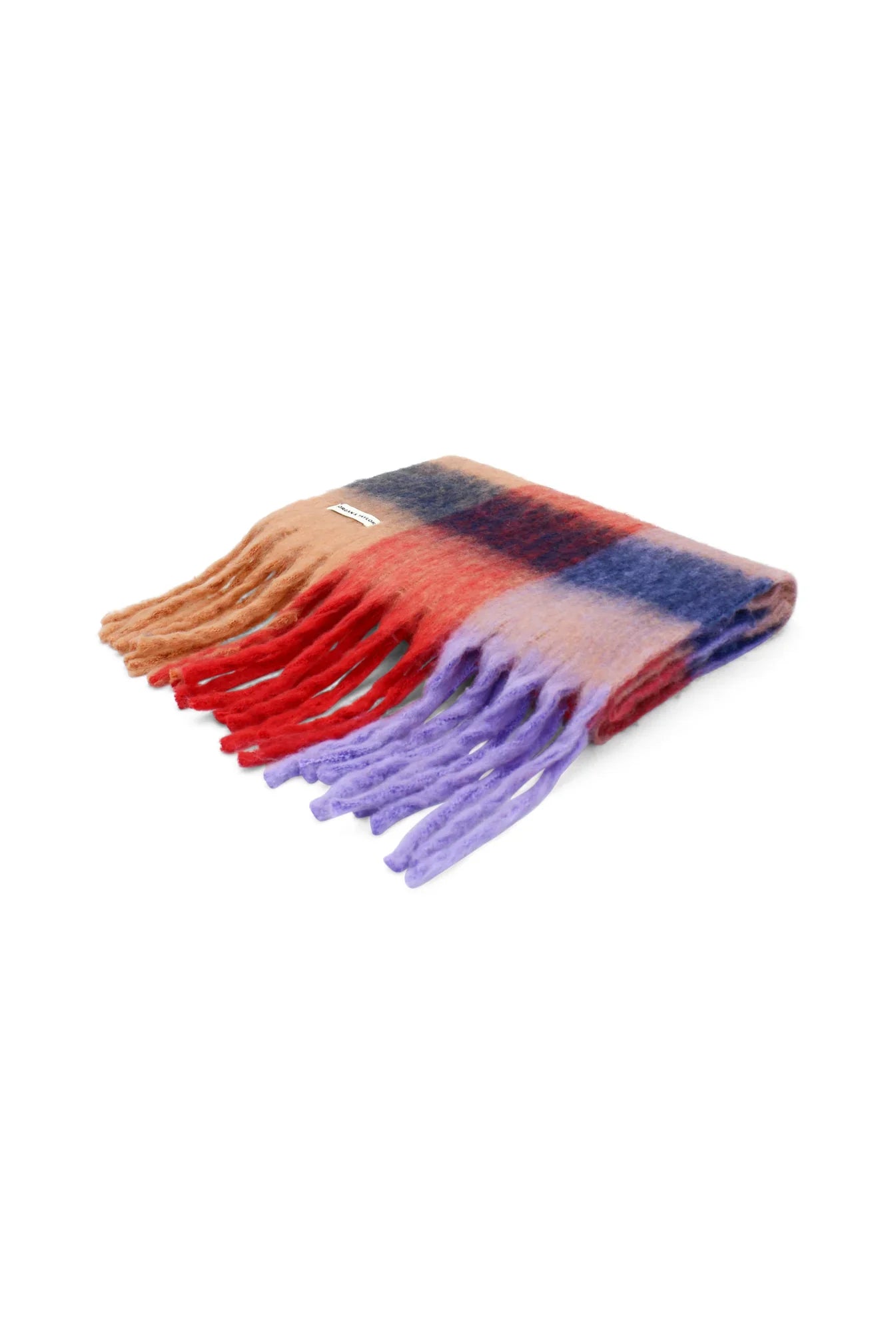 Betty Basics Emma Chunky Check Scarf (Peach)