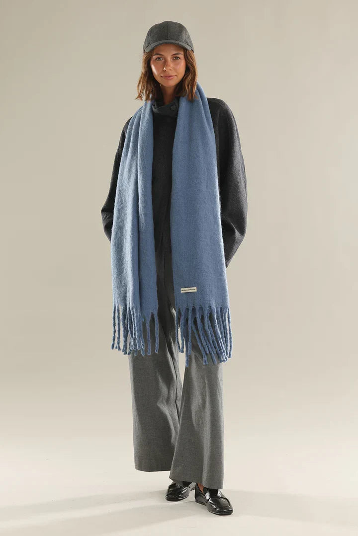 Image of Accessories. Product name - Ella Woven Scarf in Blue colour by brand - Sass Clothing