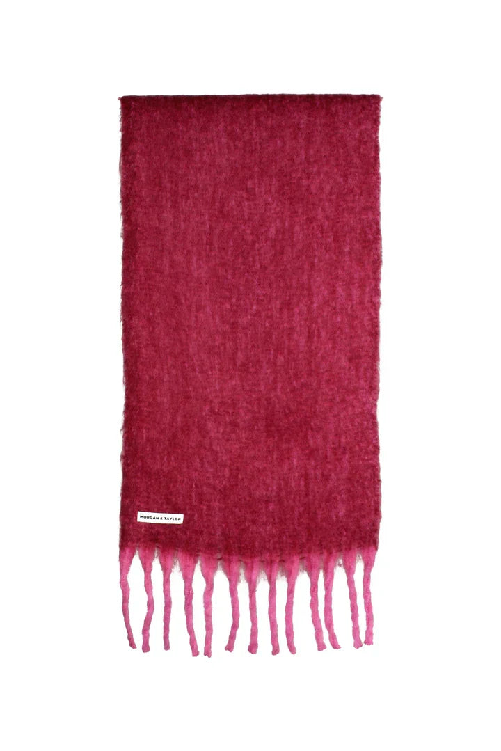 Sass Clothing Cosette Chunky Two-Toned Scarf (Pink)