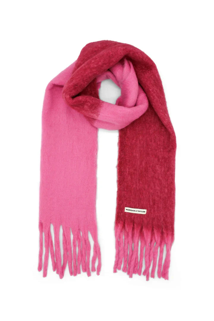 Sass Clothing Cosette Chunky Two-Toned Scarf (Pink)