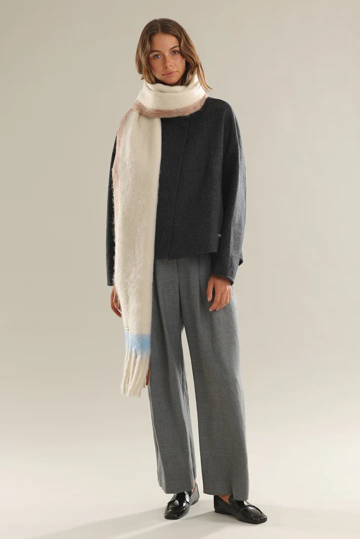 Image of Accessories. Product name - Mya Chunky Scarf In in Cream colour by brand - Sass Clothing