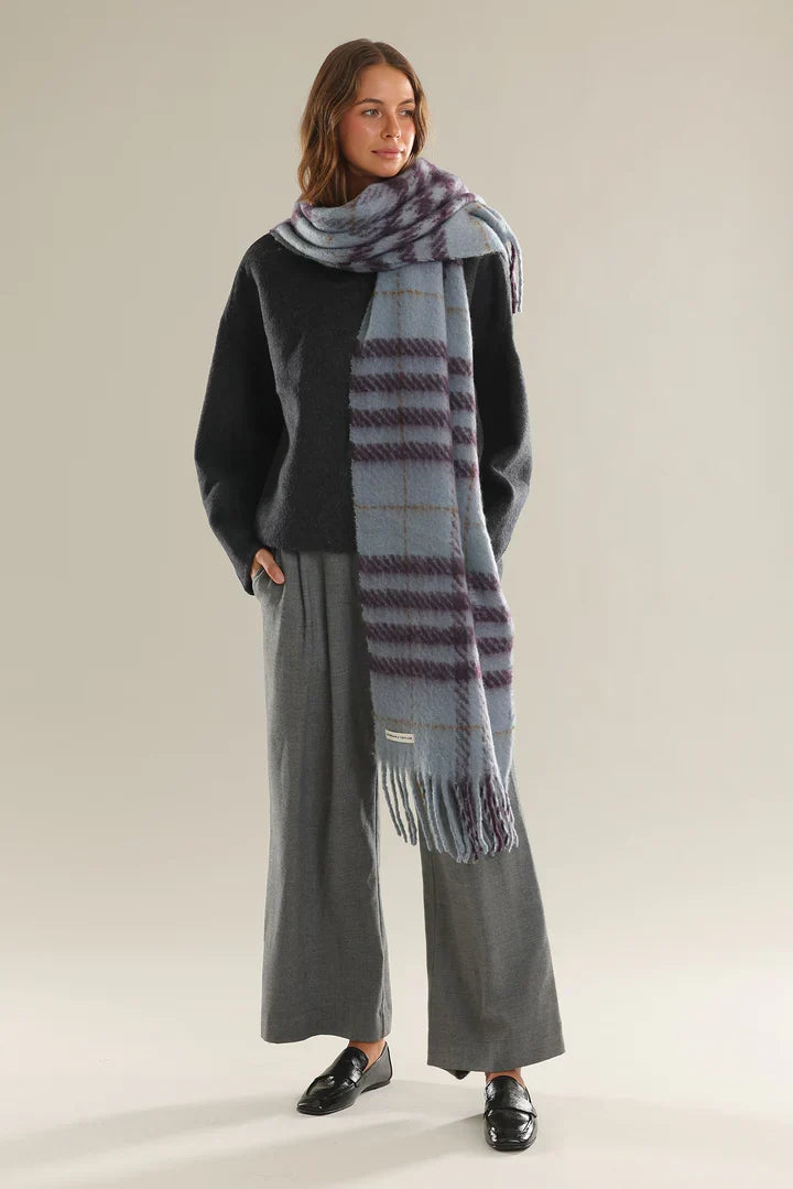 Image of Accessories. Product name - Hallie Scarf in Blue colour by brand - Sass Clothing