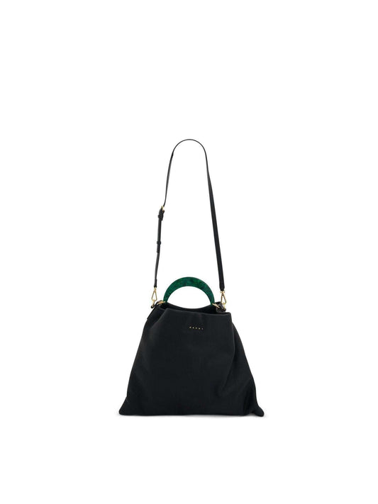 Image of Bags. Productname: MARNI Venice Medium Hobo Bag in BLACK colour by brand - MARNI