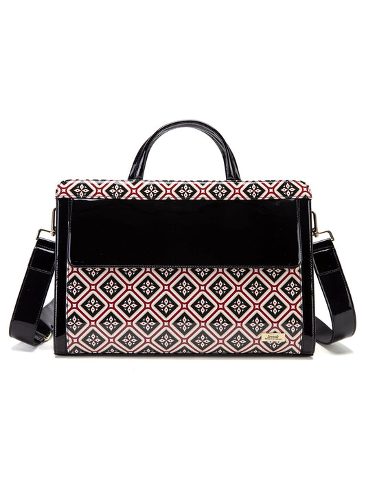 ELOISE PATENT LEATHER LAPTOP BAG-SF25-T21066- SALE