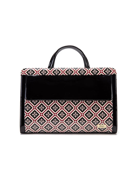 ELOISE PATENT LEATHER LAPTOP BAG-SF25-T21066- SALE