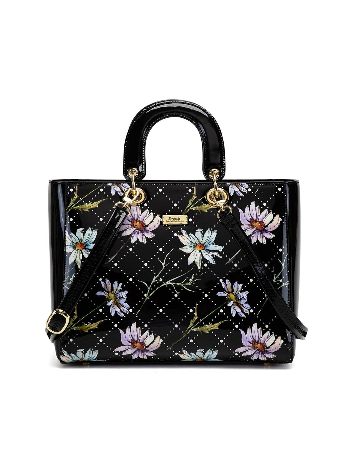DAISY PATENT LEATHER BAG - DAISY PRINT
