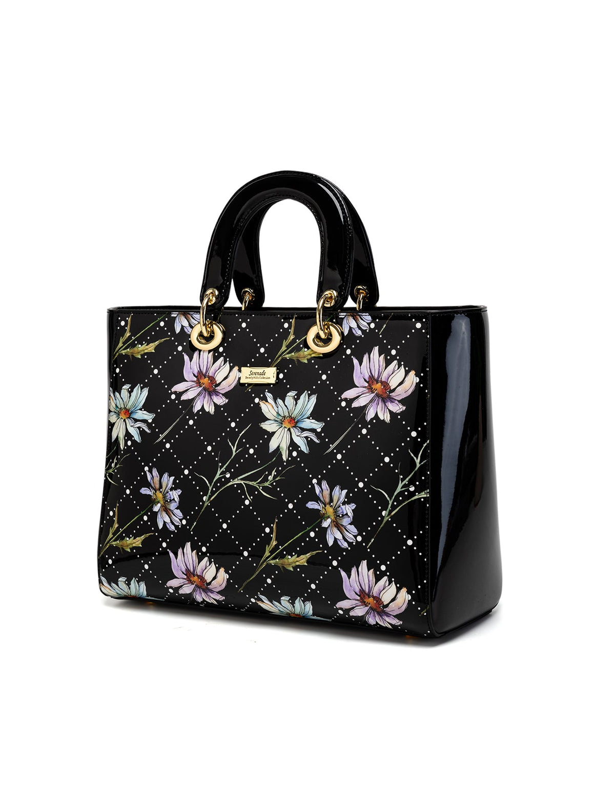 DAISY PATENT LEATHER BAG - DAISY PRINT