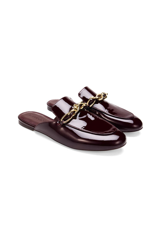 Image of Flats. Productname: Patent Loafer in Dark Cherry colour by brand - Manning Cartell